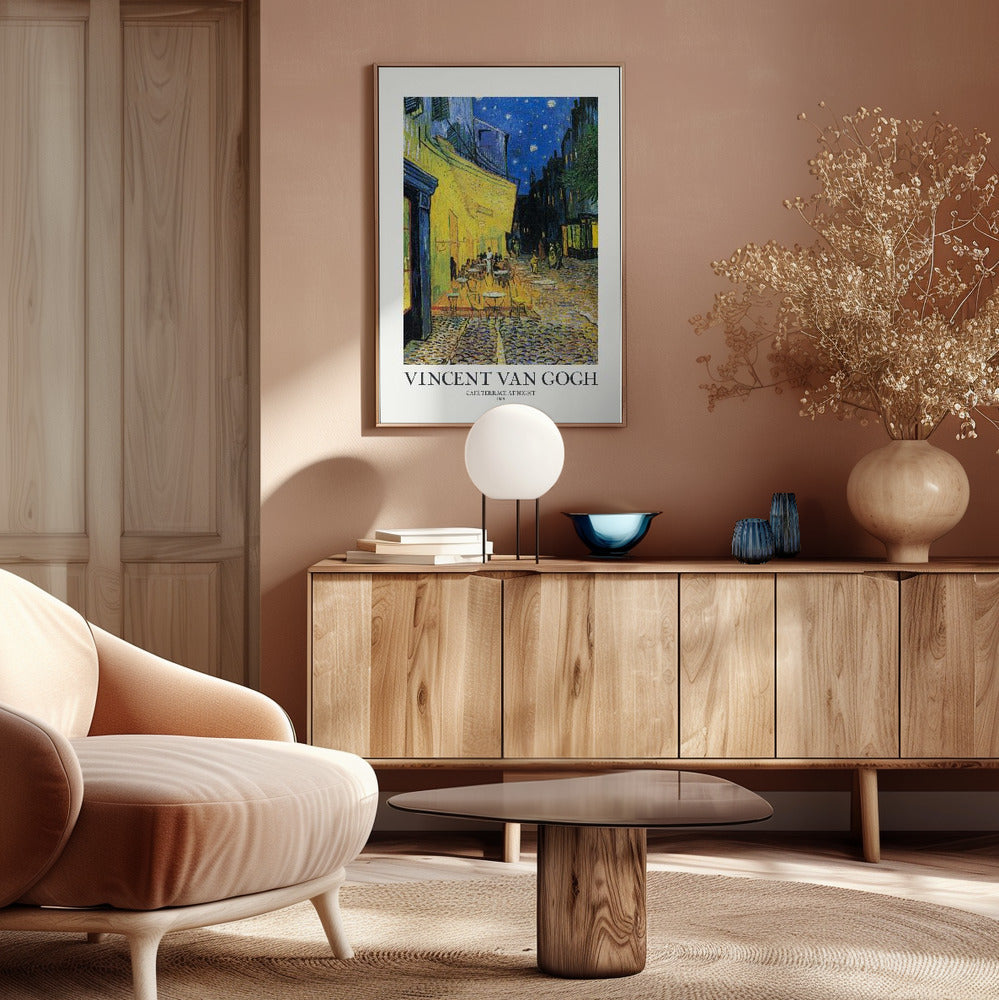 Café Terrace At Night Poster